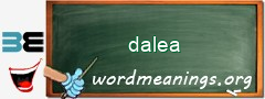 WordMeaning blackboard for dalea